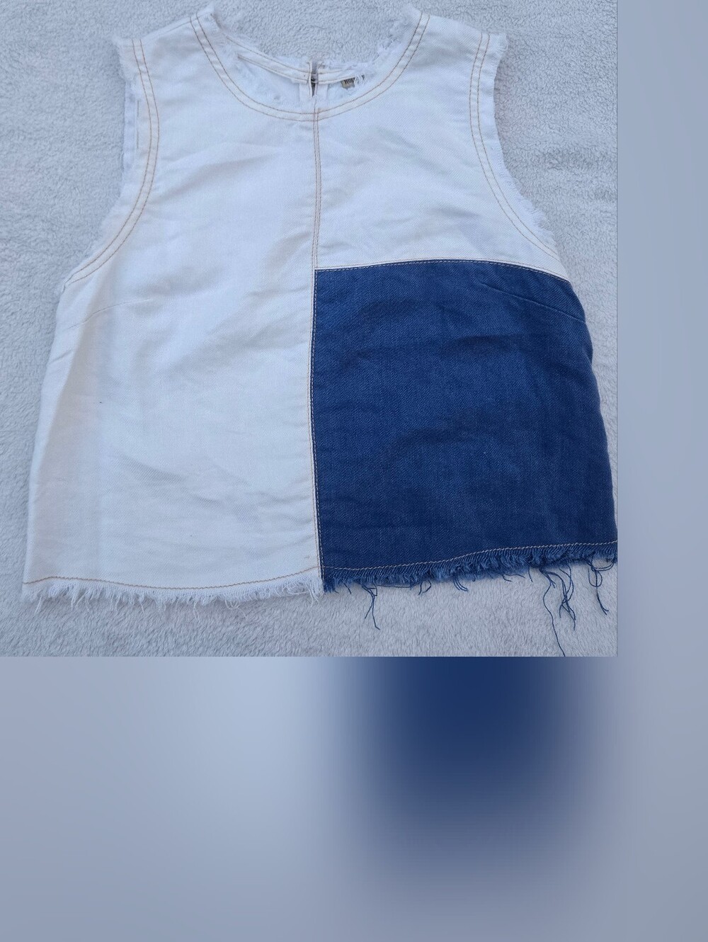 Holding Horses Anthropologie Frida Patchwork Sleeveless Denim Patch Tank - Sz S